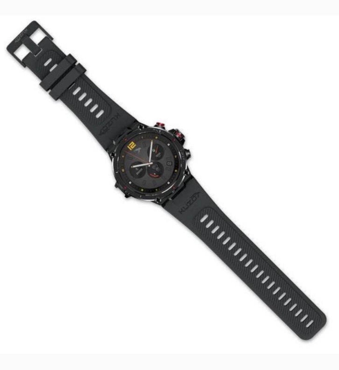 Kuzo II FS-2 FS2 Smartwatch zwart GPS AMOLED | Nieuw Sealed, Zwart, Nieuw, Ophalen of Verzenden, H