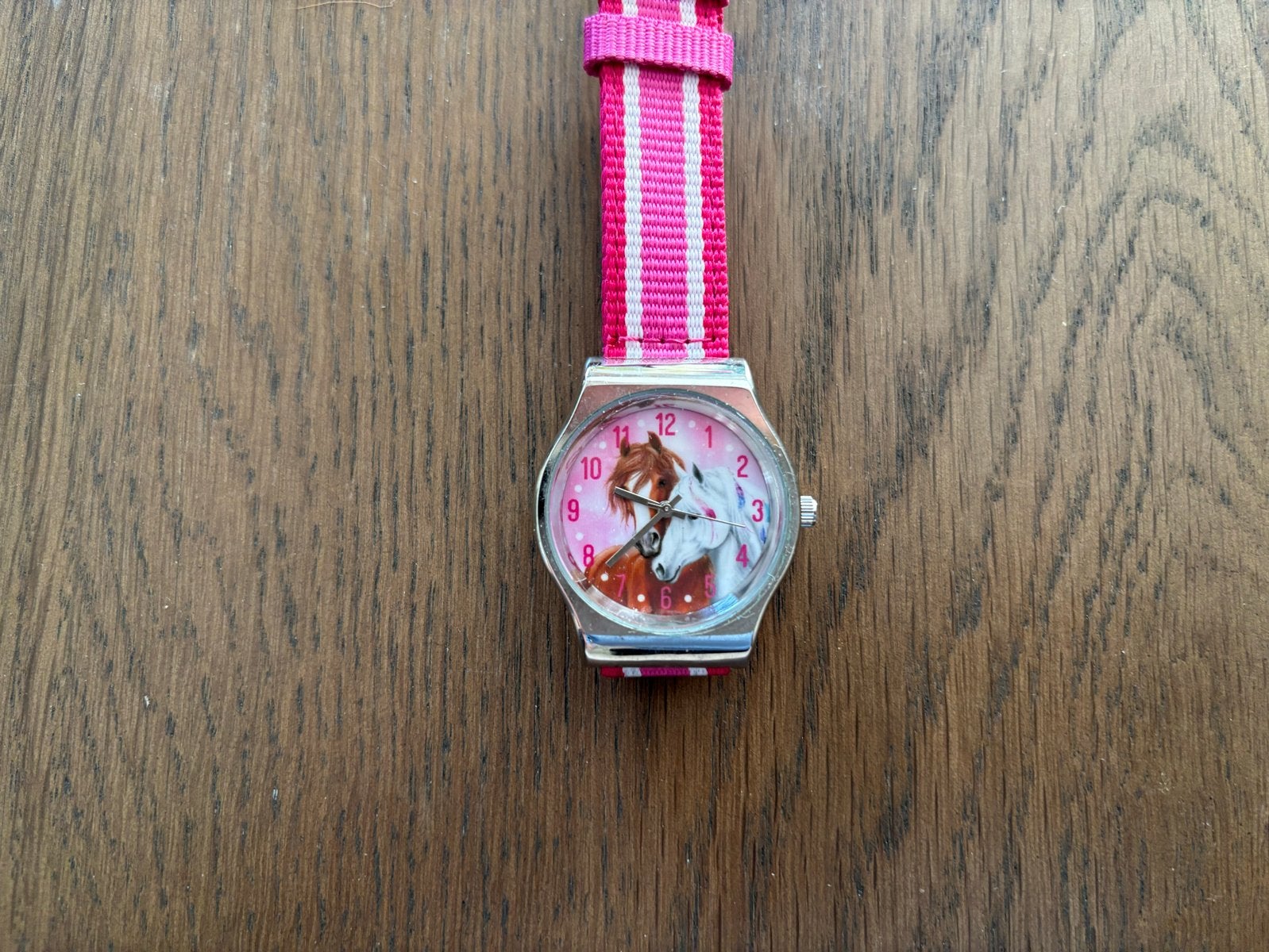 Miss Melody Horloge - Roze/Wit gestreept bandje, Ophalen of Verzenden, Gebruikt, Roze, Meisje