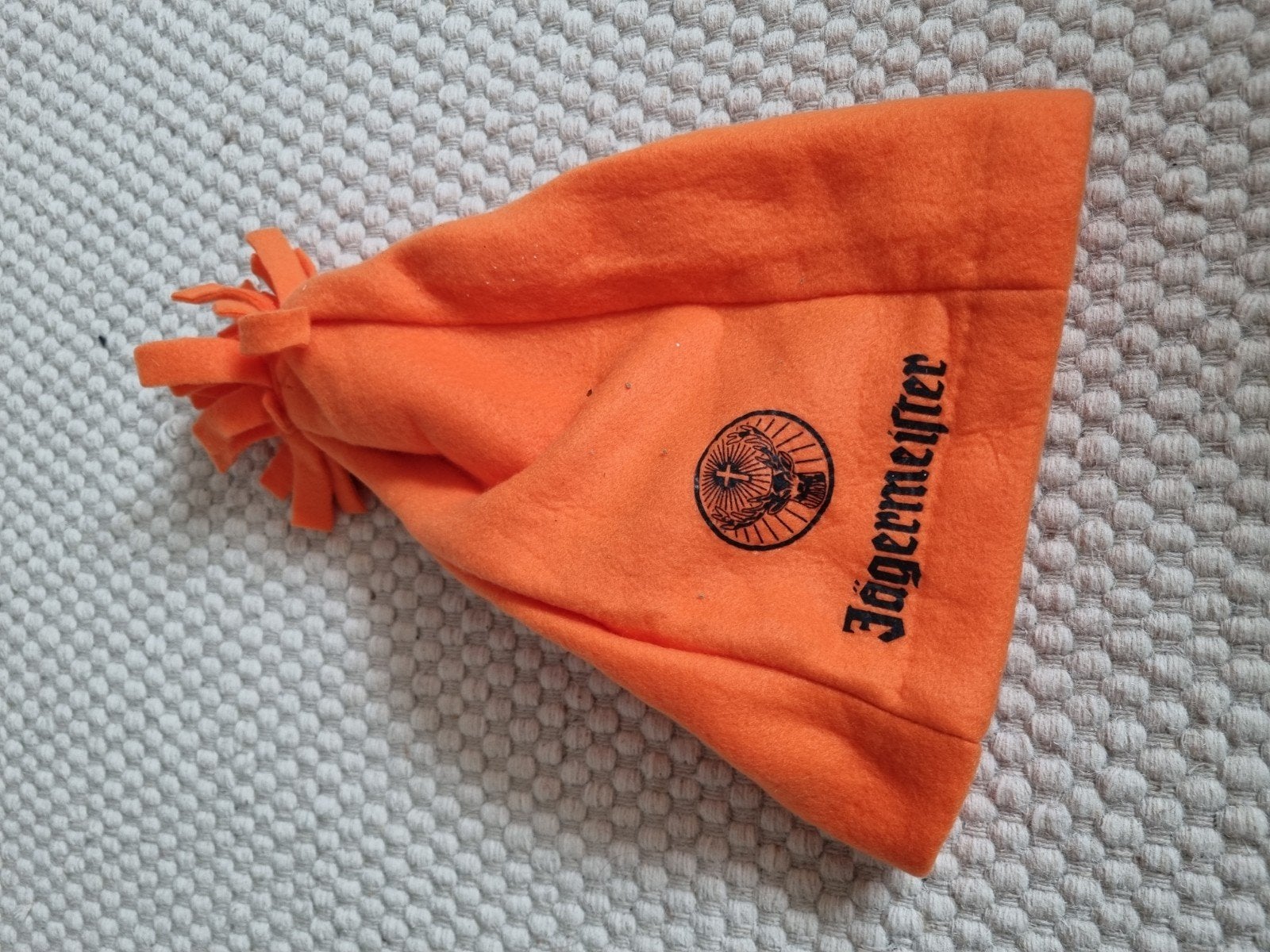 Jägermeister muts - Oranje fleece muts small heren, Ophalen of Verzenden, Zo goed als nieuw, Jägermeister, Hoed
