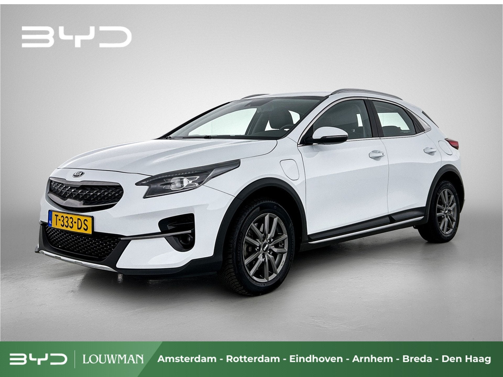 Kia Xceed 1.6 GDi PHEV DynamicLine | Trekhaak | Half Leder |, Gebruikt, Leder en Stof, Wit, Plug-in hybride