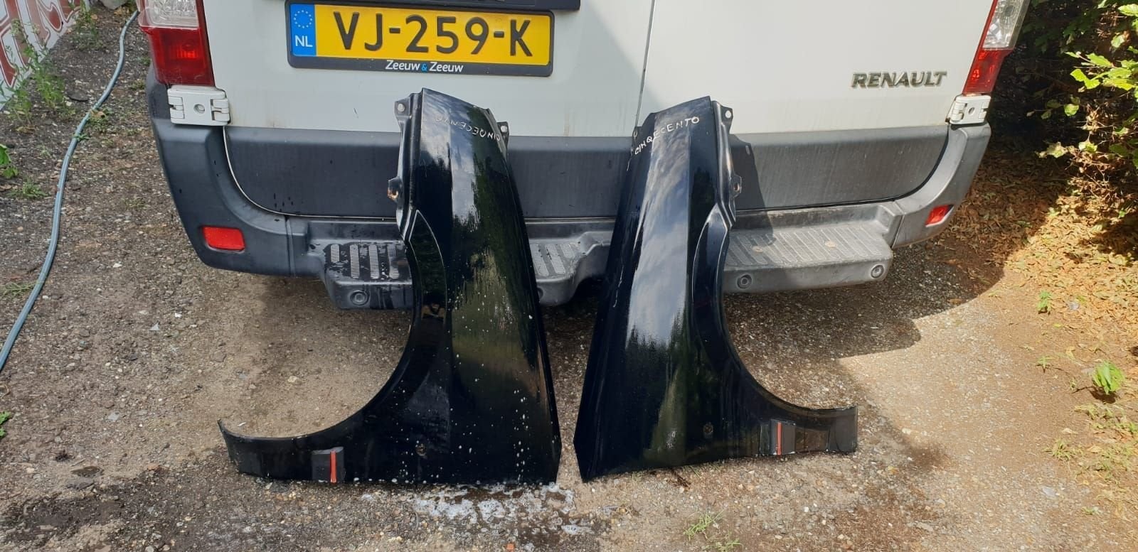 FIAT CINQUECENTO VOORSCHERMEN LINKS+RECHTS, Gebruikt, -, -, Ophalen of Verzenden