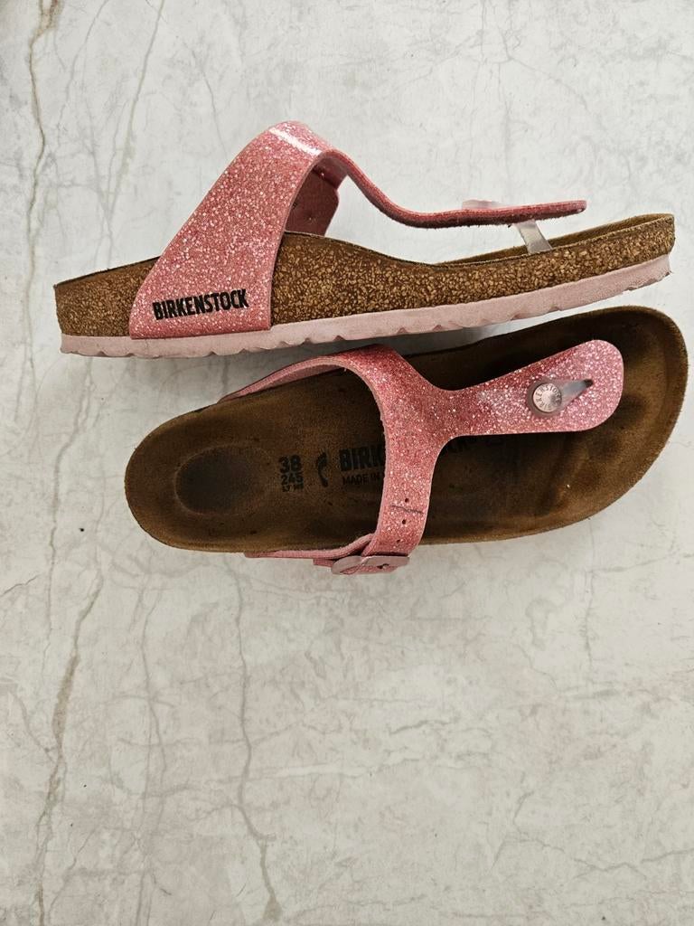 Birkenstock maat 38, Kleding | Dames, Zo goed als nieuw, Roze, Ophalen, Slippers