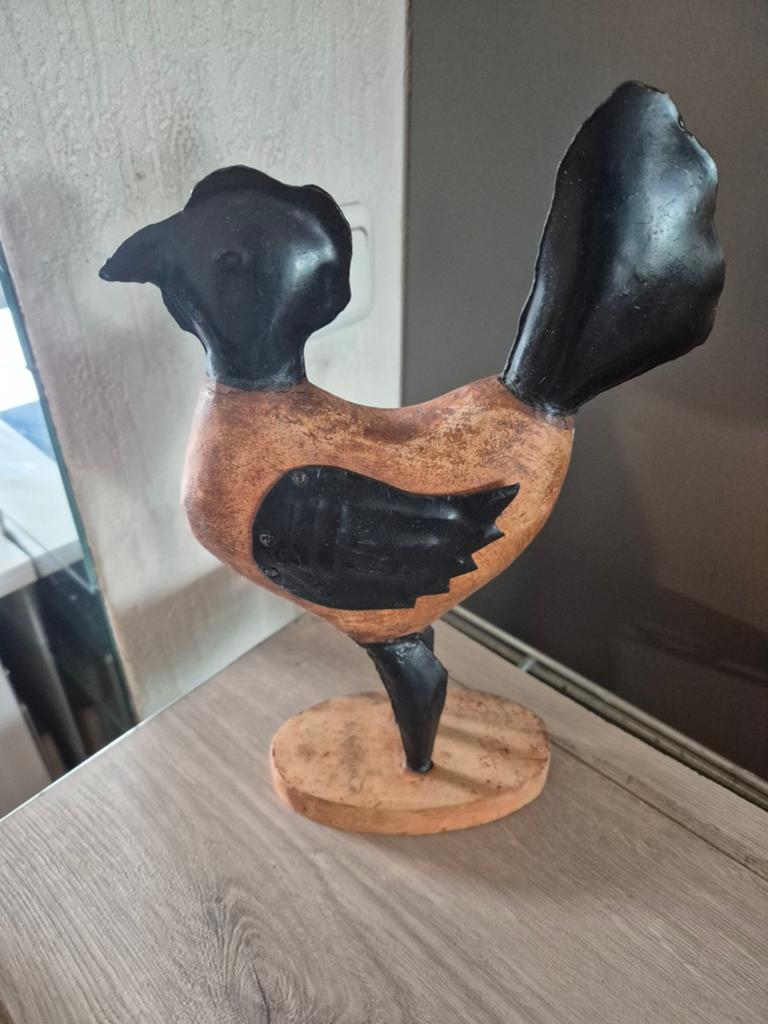 Haan metaal, Verzamelen, Beelden en Beeldjes, Ophalen of Verzenden, Zo goed als nieuw, Dier
