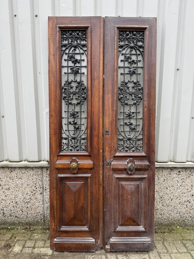 Antieke eiken dubbele voordeur uit 1901, 100 tot 120 cm, La belle porte, Jurgen.hoogenboezem@gmail.com, 215 cm of meer