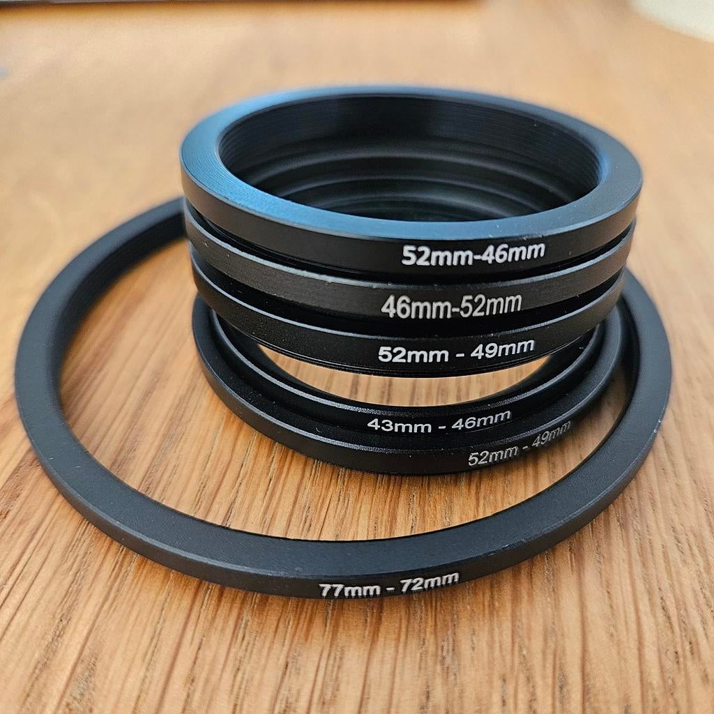 Diverse set filters, verloopringen, hoods voor cameralenzen, Verzenden, 50 tot 60 mm, Overige typen