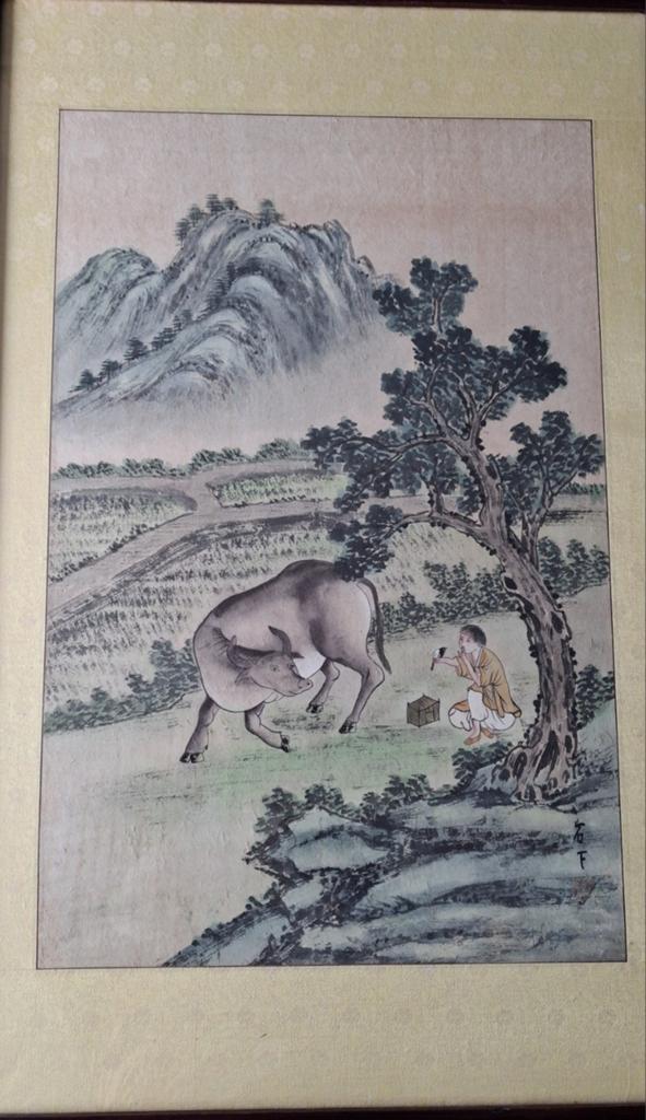 Japans aquarel. Sign. Ca 1920. 54/87 cm., Ophalen