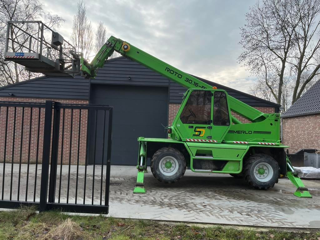 Merlo 30.16 roterende verreiker met manbak grondbak & lepels, Zakelijke goederen, Ophalen of Verzenden, Verreiker