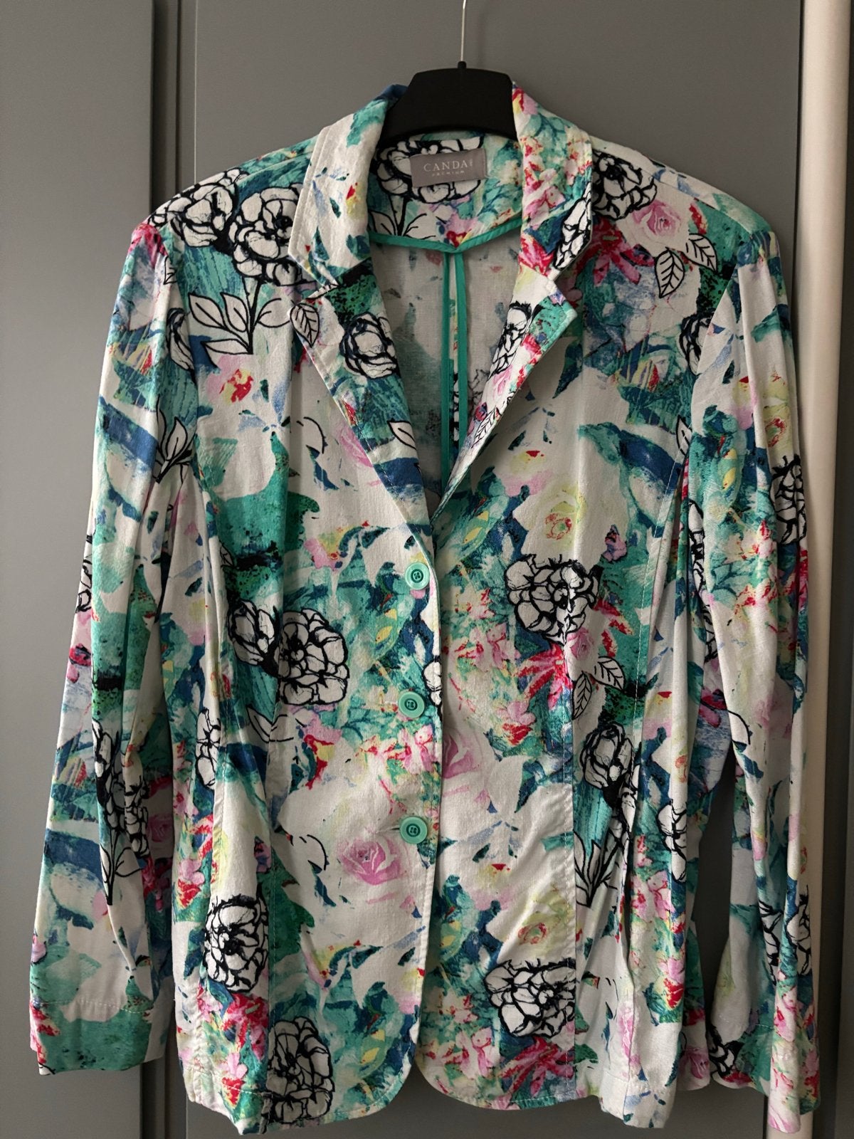 Zomers colbertje/jasje mt 44 zgan, Kleding | Dames, Jasjes, Kostuums en Pakken, Overige kleuren, Maat 42/44 (L), Ophalen of Verzenden