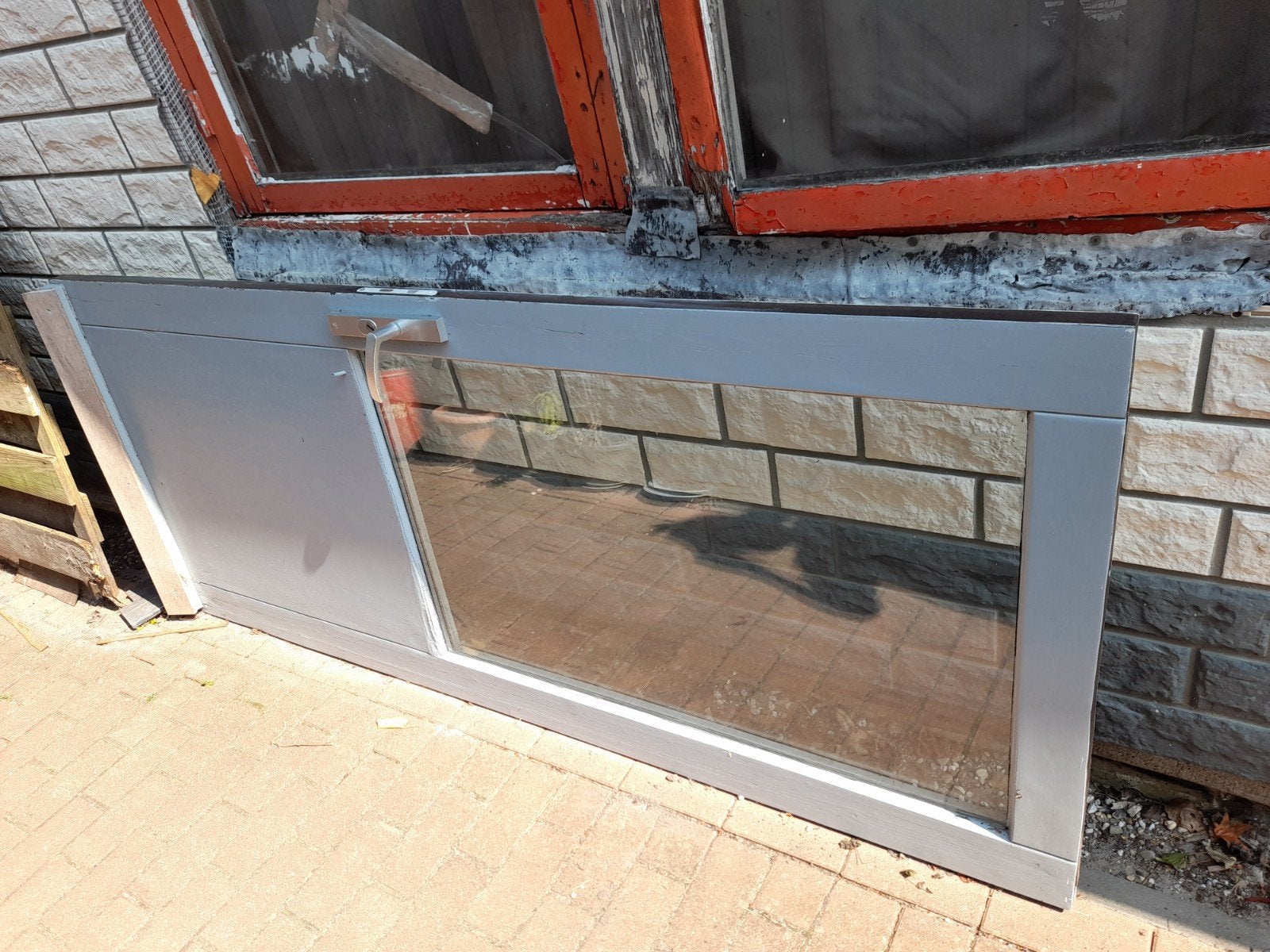 Buitendeur 88x210 met veiligheidsslot, Ophalen, Gebruikt, 80 tot 100 cm, Buitendeur