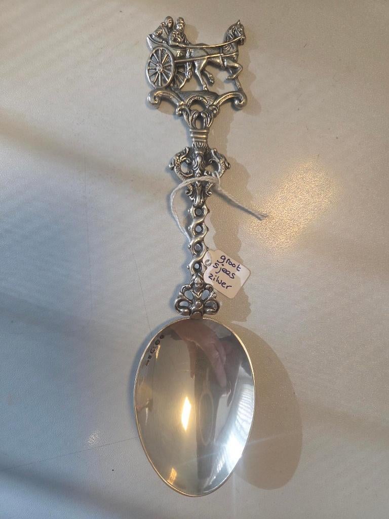 Geboortelepel Friese Sjees, Verzenden, Zilver