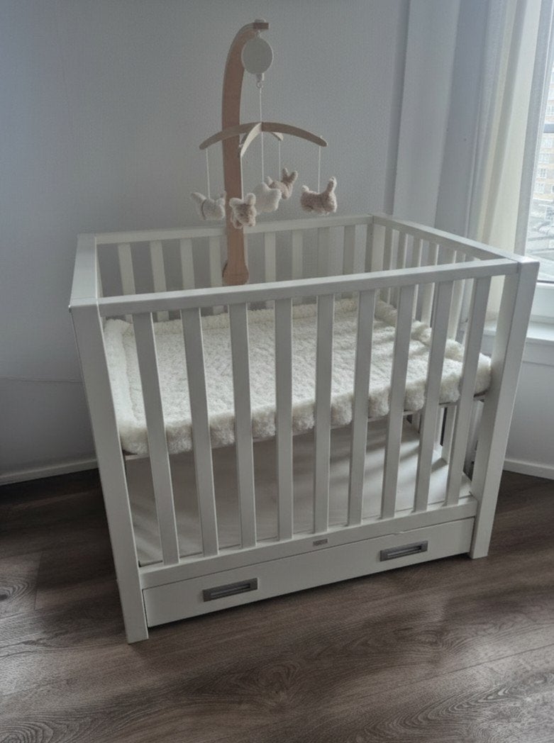 TWF Witte babybox met lade, Kinderen en Baby's, Boxen, Ophalen, Gebruikt, In hoogte verstelbaar