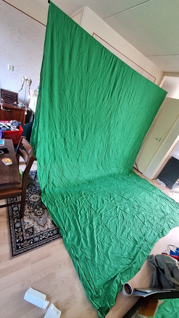 Grote Greenscreen Set – ideaal voor video / studio 5,70x3,00, Audio, Tv en Foto, Fotografie | Fotostudio en Toebehoren, Ophalen of Verzenden