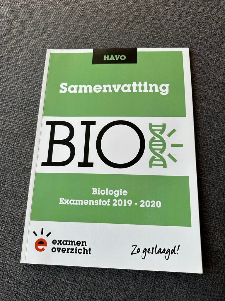 Samenvatting Biologie HAVO ExamenOverzicht 2019-2020, Boeken, Schoolboeken, Verzenden, Zo goed als nieuw, HAVO, Biologie
