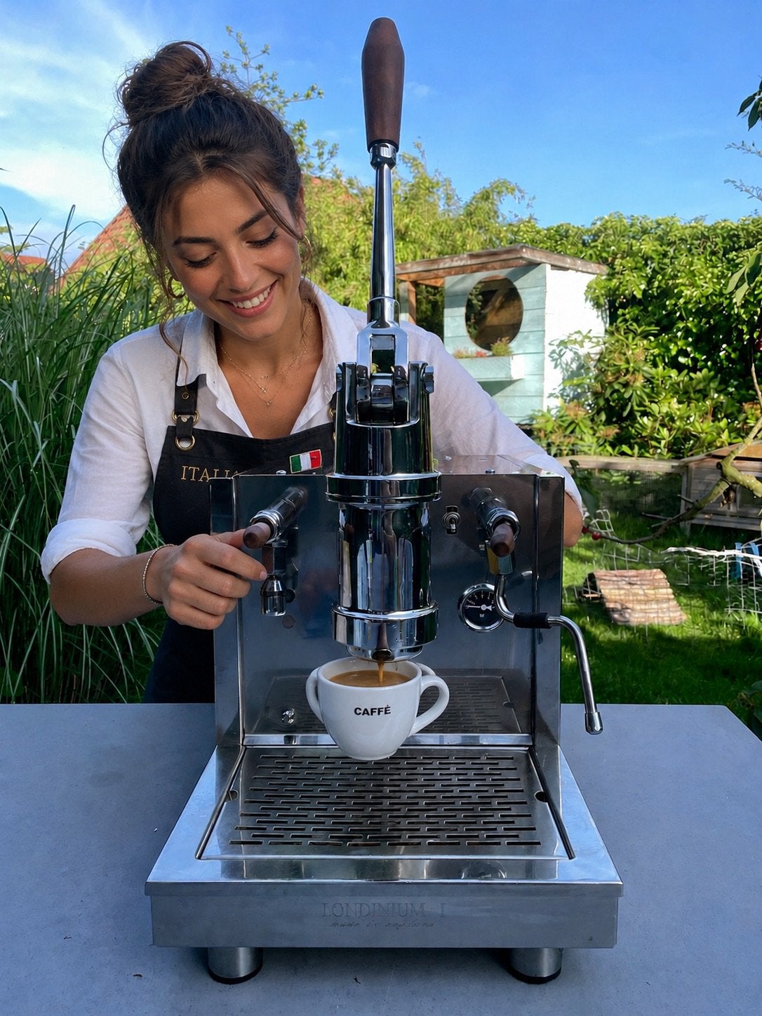 Londinium I hevel espressoapparaat met veel extra's, Stoompijpje, Espresso apparaat, Gemalen koffie, Ophalen of Verzenden