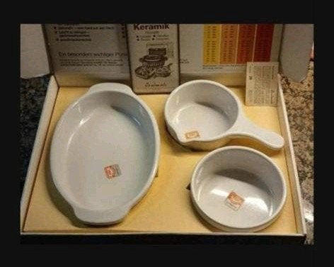 Microwell Keramik Scheurich Ovenschalen Set - Vintage nieuw, Ophalen of Verzenden