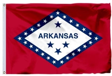 ARKANSAS vlag State Flag American Vlag ca 90 x 150 cm., Ophalen of Verzenden, Nieuw