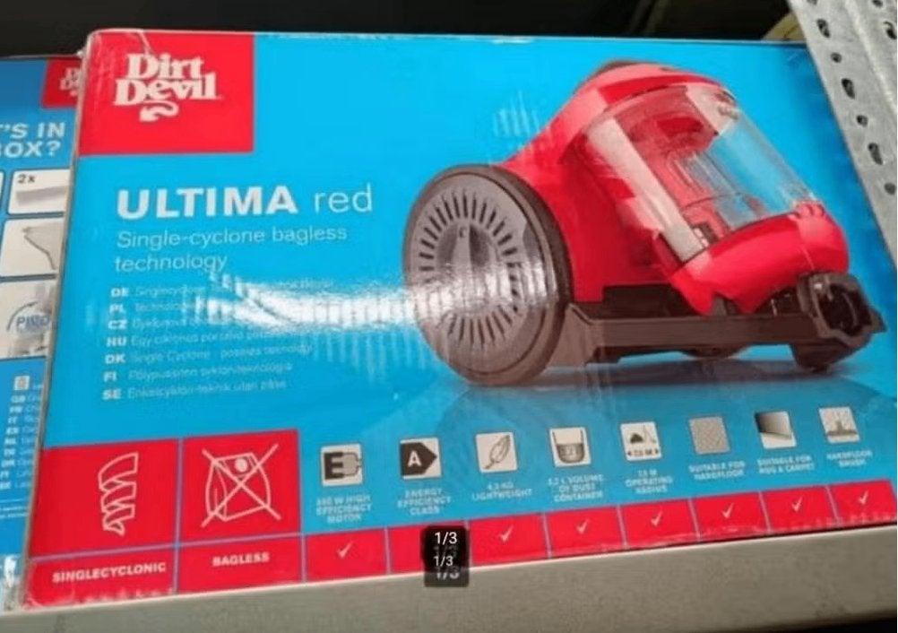 Dirt devil ultima red stofzuiger 800 watt zakloos nieuw, Huis en Inrichting, Overige typen, Ophalen of Verzenden