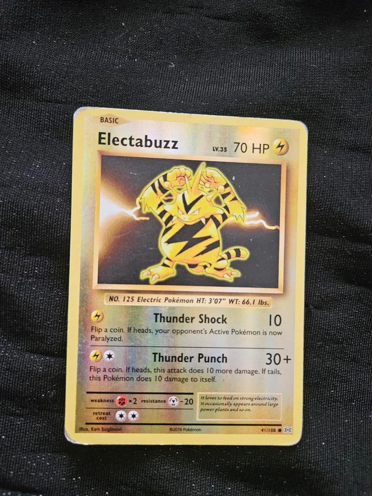 Pokémon Kaart: Electabuzz (Basis, 70 HP), Ophalen, Gebruikt, Losse kaart