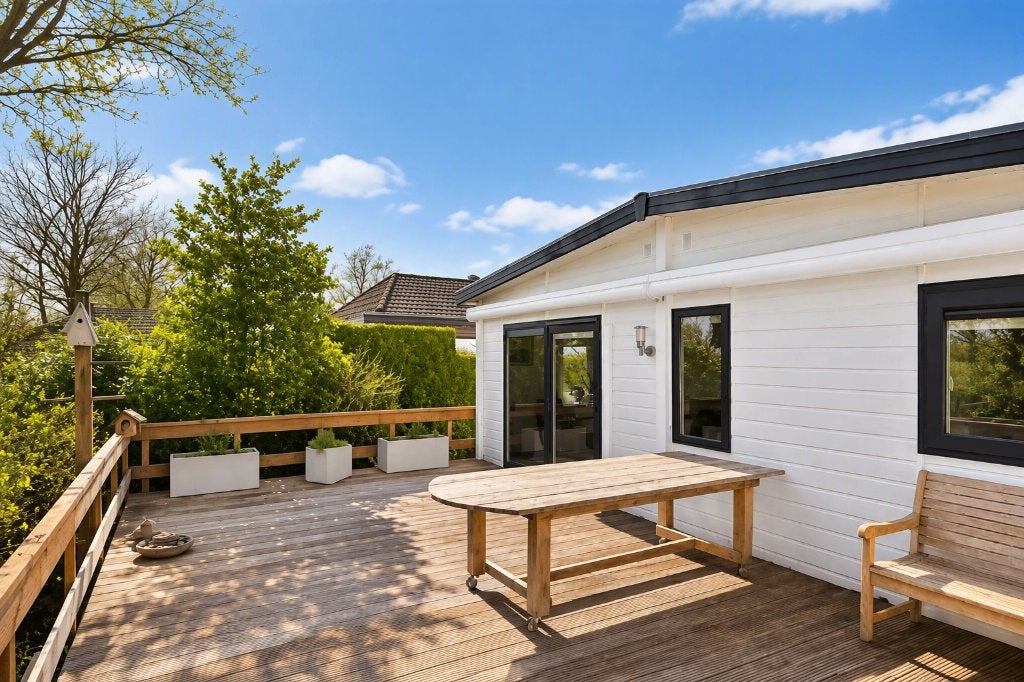 Chalet te koop met eigen grond - Chaletpark de Bosrand Chaam, Noord-Brabant, 2 slaapkamers, 71 m², Verkoop zonder makelaar