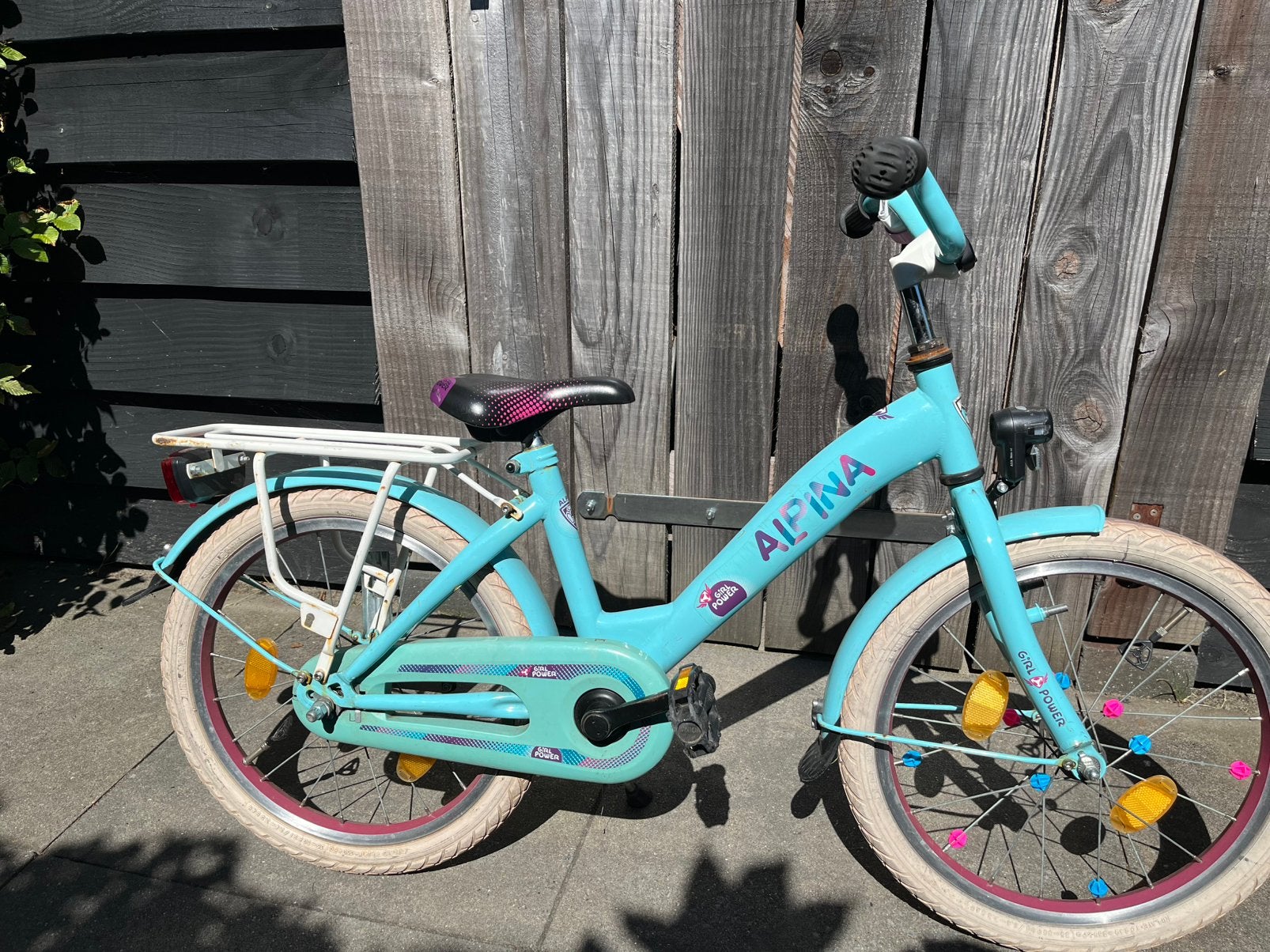 Alpina Girl power kinderfiets, Ophalen, Gebruikt, Terugtraprem, 16 tot 20 inch