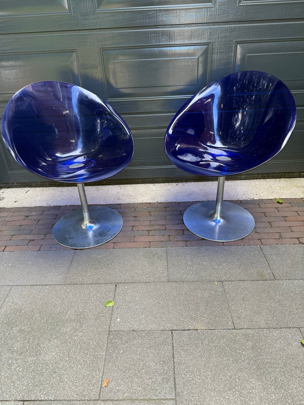 Set Vintage Design Stoelen  Philippe Starck, Overige materialen, Gebruikt, Twee, Blauw