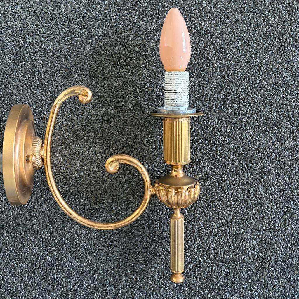 Vintage Sciolari Wandlamp – Hollywood Regency – Verguld, Ophalen of Verzenden, Zo goed als nieuw, Metaal, Klassiek