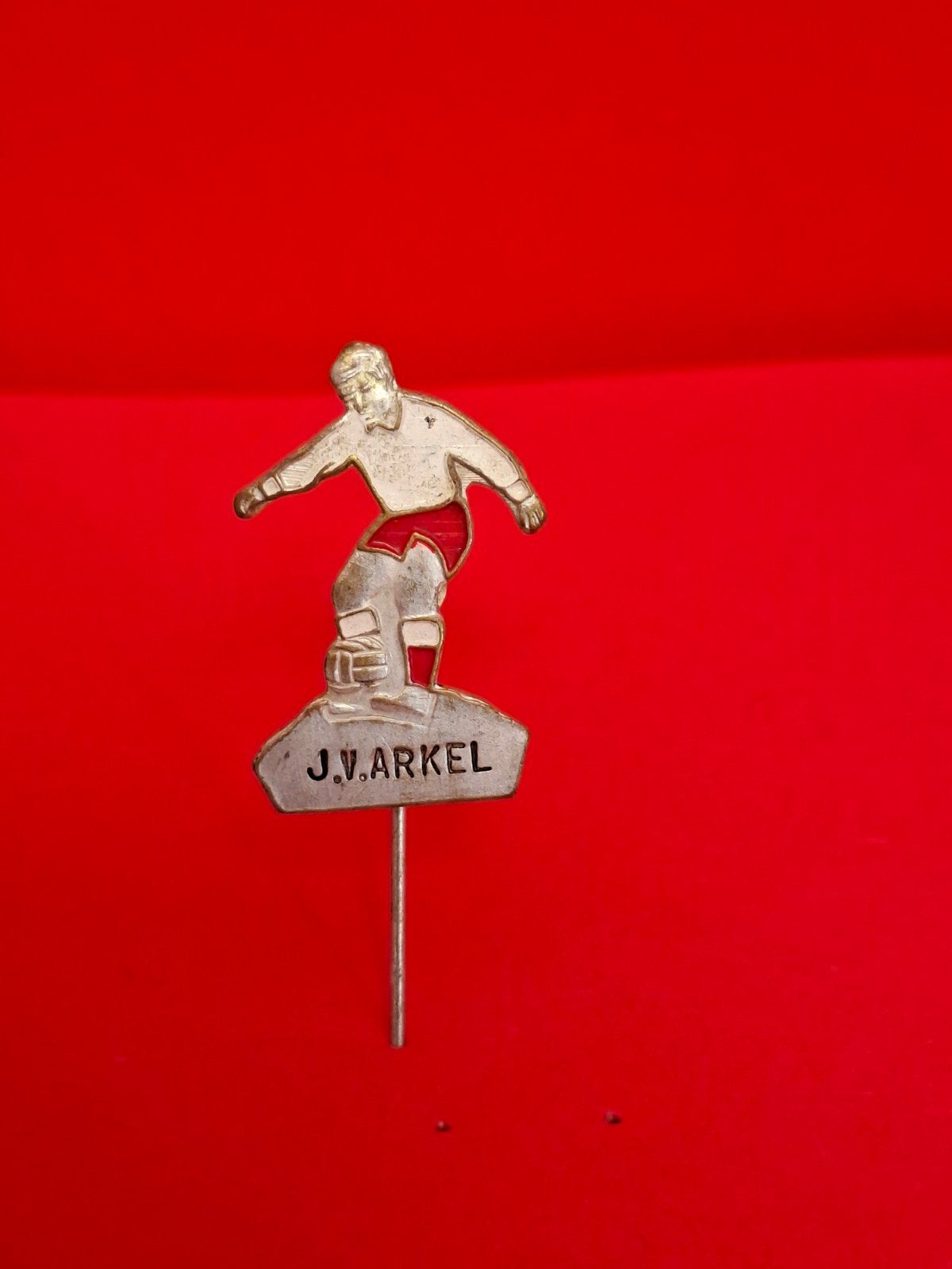 Zilvervoetje J.V. ARKEL voetbal, Ophalen of Verzenden, Gebruikt, Sport