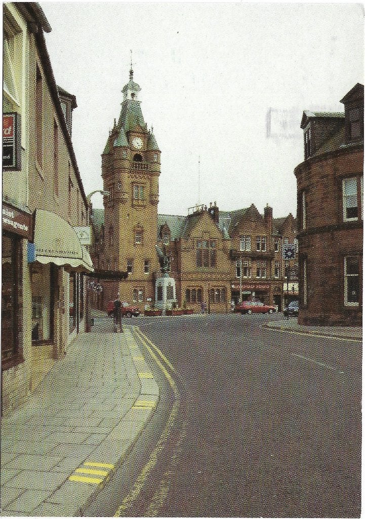 Ansichtkaart  	Lockerbie (Schotland)	Town Centre, Verzamelen, Verzenden, 1980 tot heden, Gelopen, Engeland