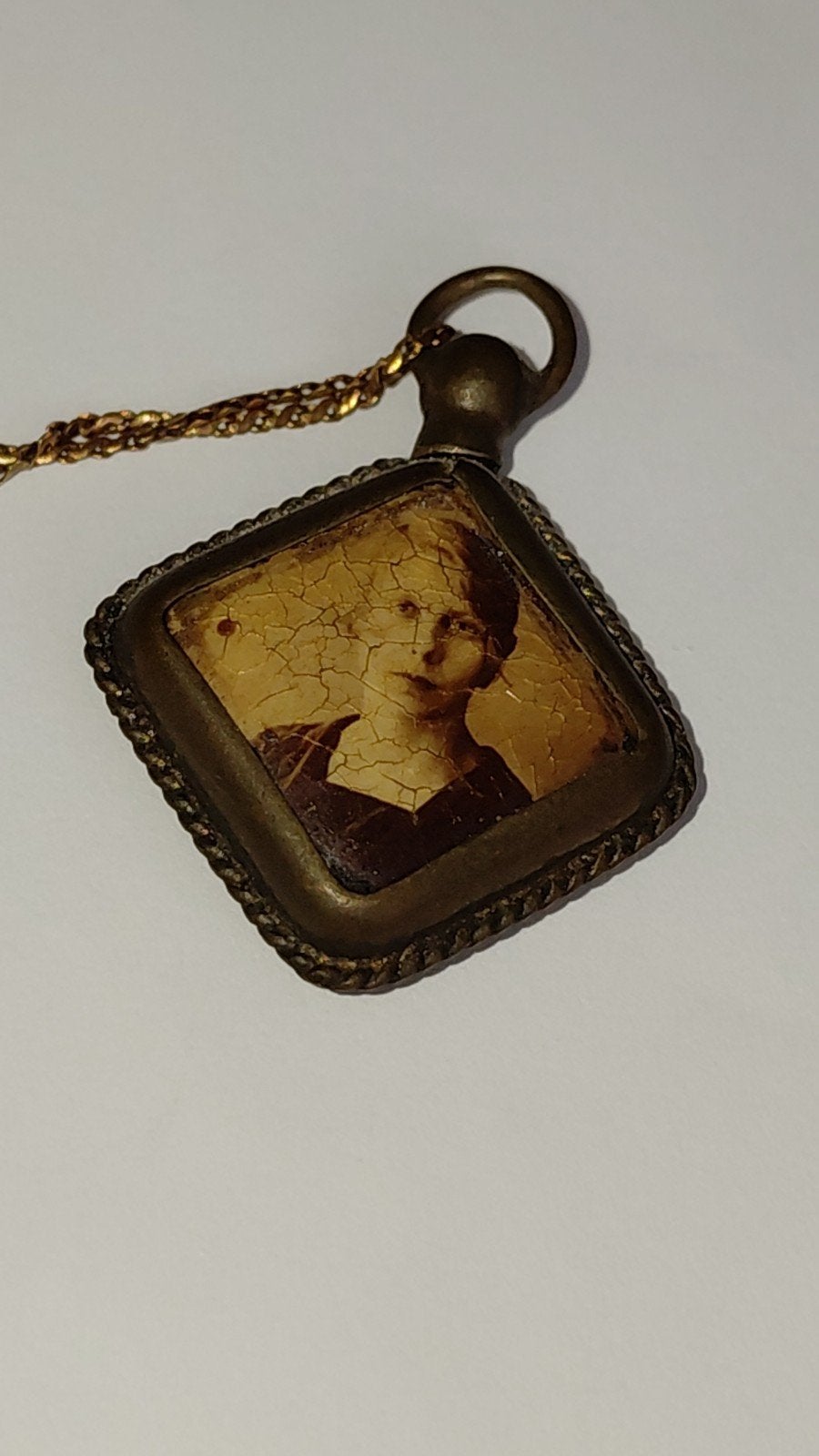 Vintage Medaillon met Foto aan Beide Zijden, Ophalen