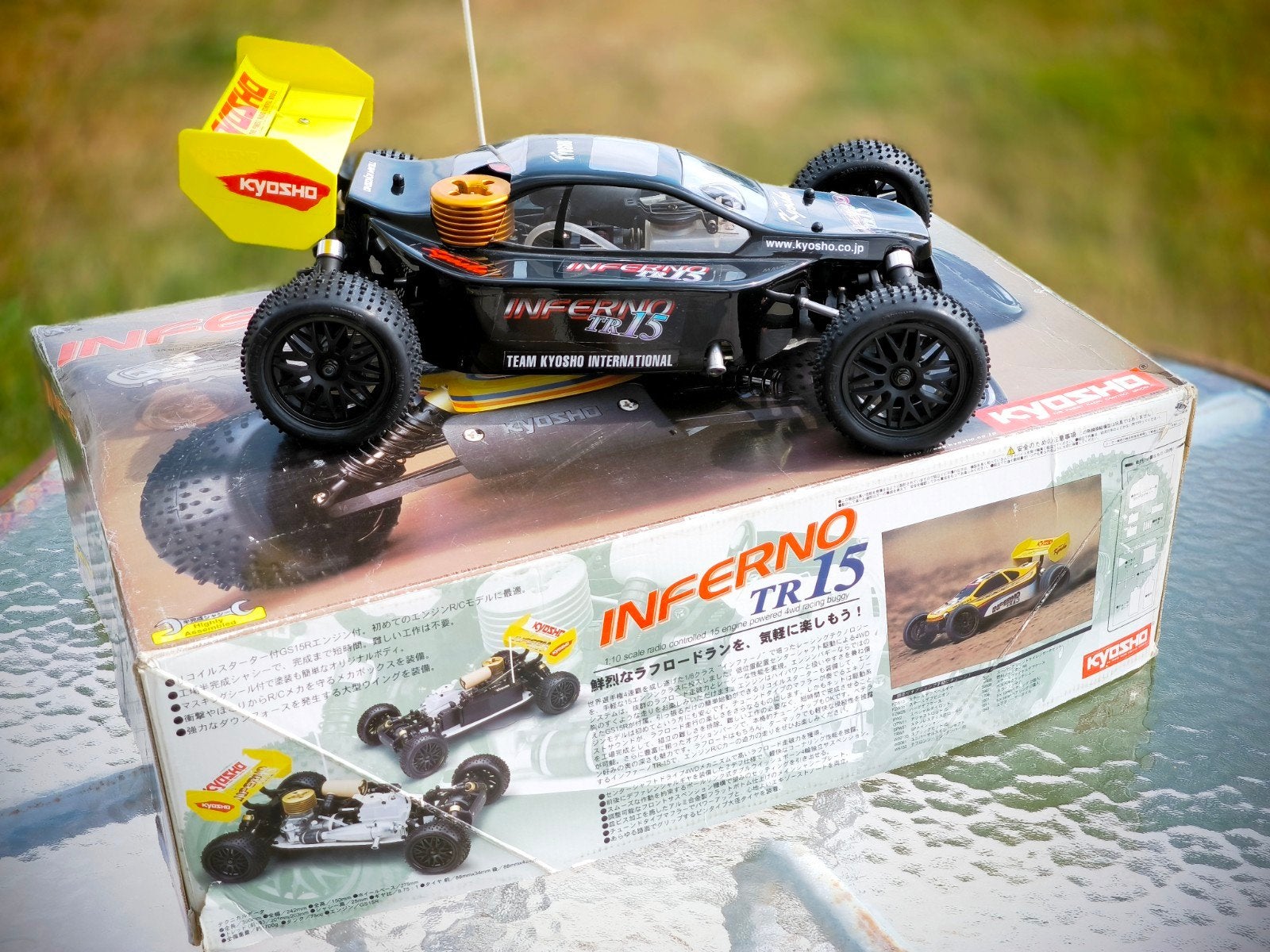 Kyosho RC Buggy Inferno Tr15 1/10 compleet jaar 2000, Ophalen of Verzenden, Zo goed als nieuw, 1:9 t/m 1:12, Auto