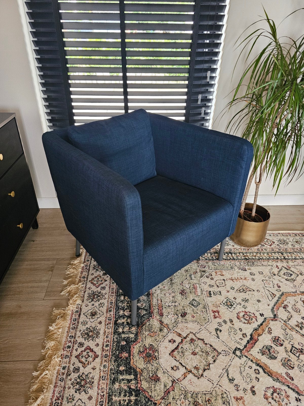 2x IKEA Blue Chairs, Huis en Inrichting, Fauteuils, Zo goed als nieuw, 50 tot 75 cm, 75 tot 100 cm, Ophalen