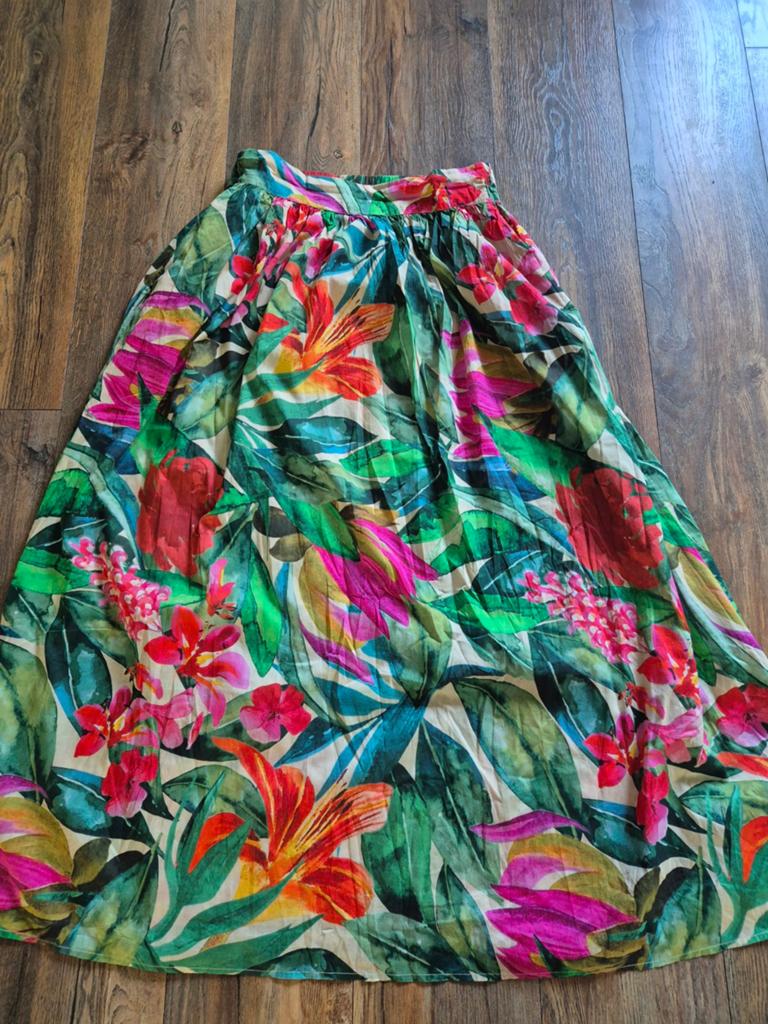 Zomerse maxi rok Frida Kahlo - Maat L, Kleding | Dames, Overige kleuren, Maat 42/44 (L), Ophalen of Verzenden, Gedragen