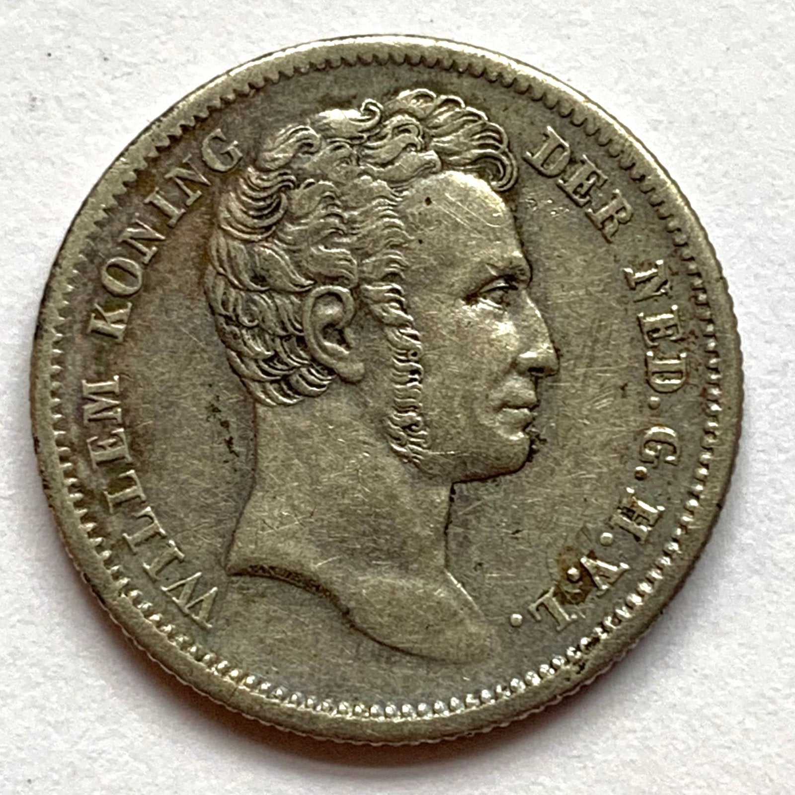 Mederlands indie Kwart Gulden 1834 Willem I zilver, Ophalen of Verzenden, Zilver