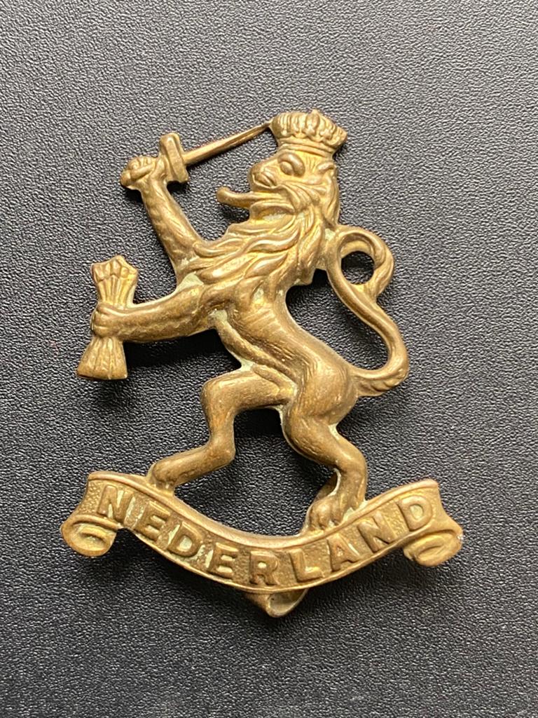 Nederlandse Leeuw pet embleem, Ophalen of Verzenden, Landmacht, Nederland, Embleem of Badge