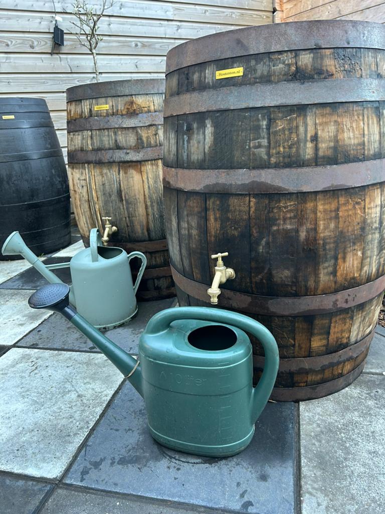 Houten regenton met kraan - Whisky vat barrel, Ophalen, Gebruikt, Met kraantje, 150 liter of meer
