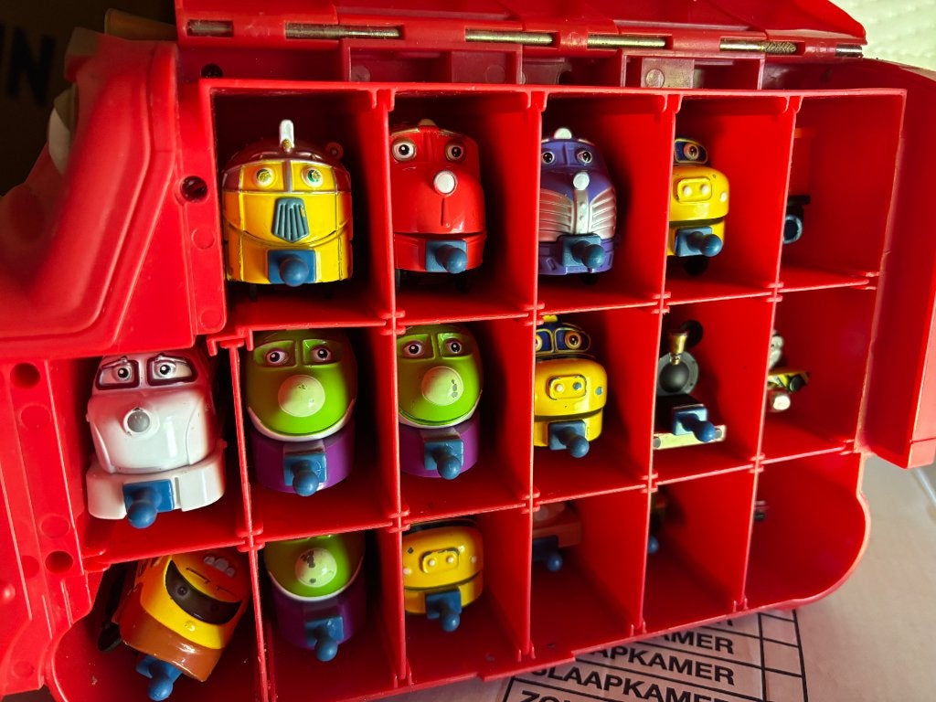 Chuggington Opbergtrein met treintjes en spoor, Ophalen of Verzenden, Zo goed als nieuw