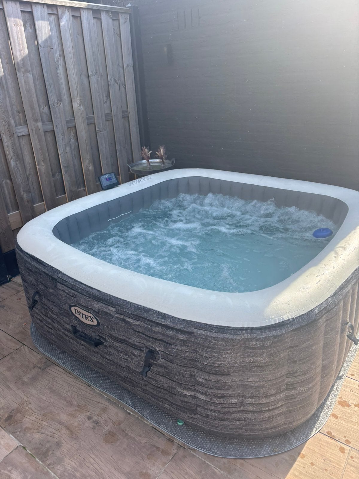 Luxe Intex PureSpa jacuzzi – compleet en in zeer goede staat, Ophalen of Verzenden, Zo goed als nieuw, Afdekzeil, Opblaasbaar