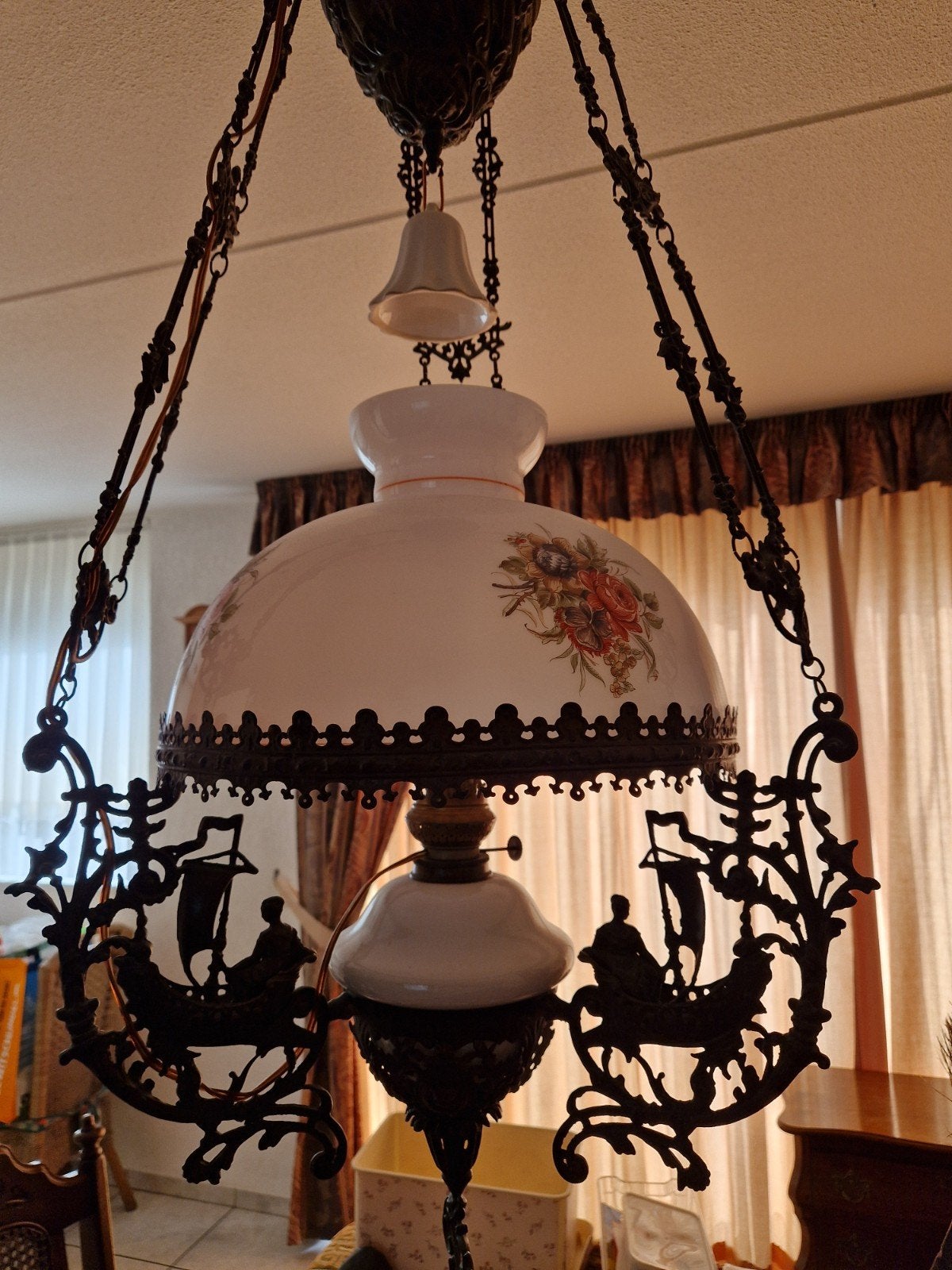 Grote hanglamp, Antiek en Kunst, Antiek | Lampen, Ophalen