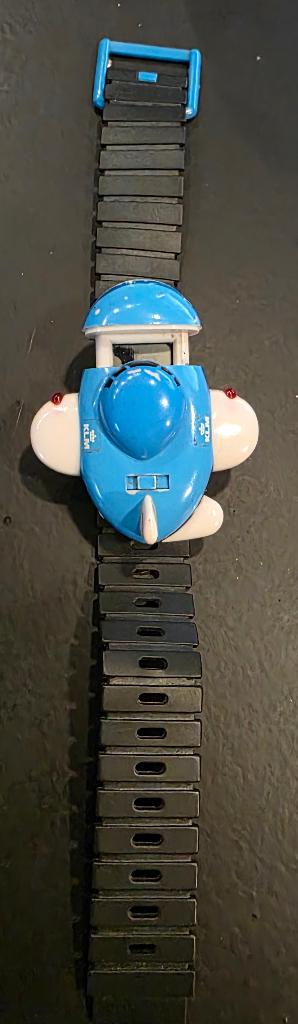 Kinderhorloge Jaren '80 KLM, Ophalen of Verzenden, Gebruikt, Blauw, Jongen