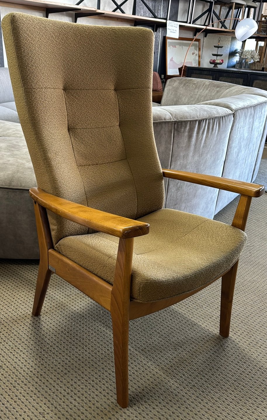 Prachtige Farstrup stoel, Huis en Inrichting, Hout, Stoel, fauteuil, relaxstoel,, Minder dan 75 cm, Kringloopehb41@hotmail.com