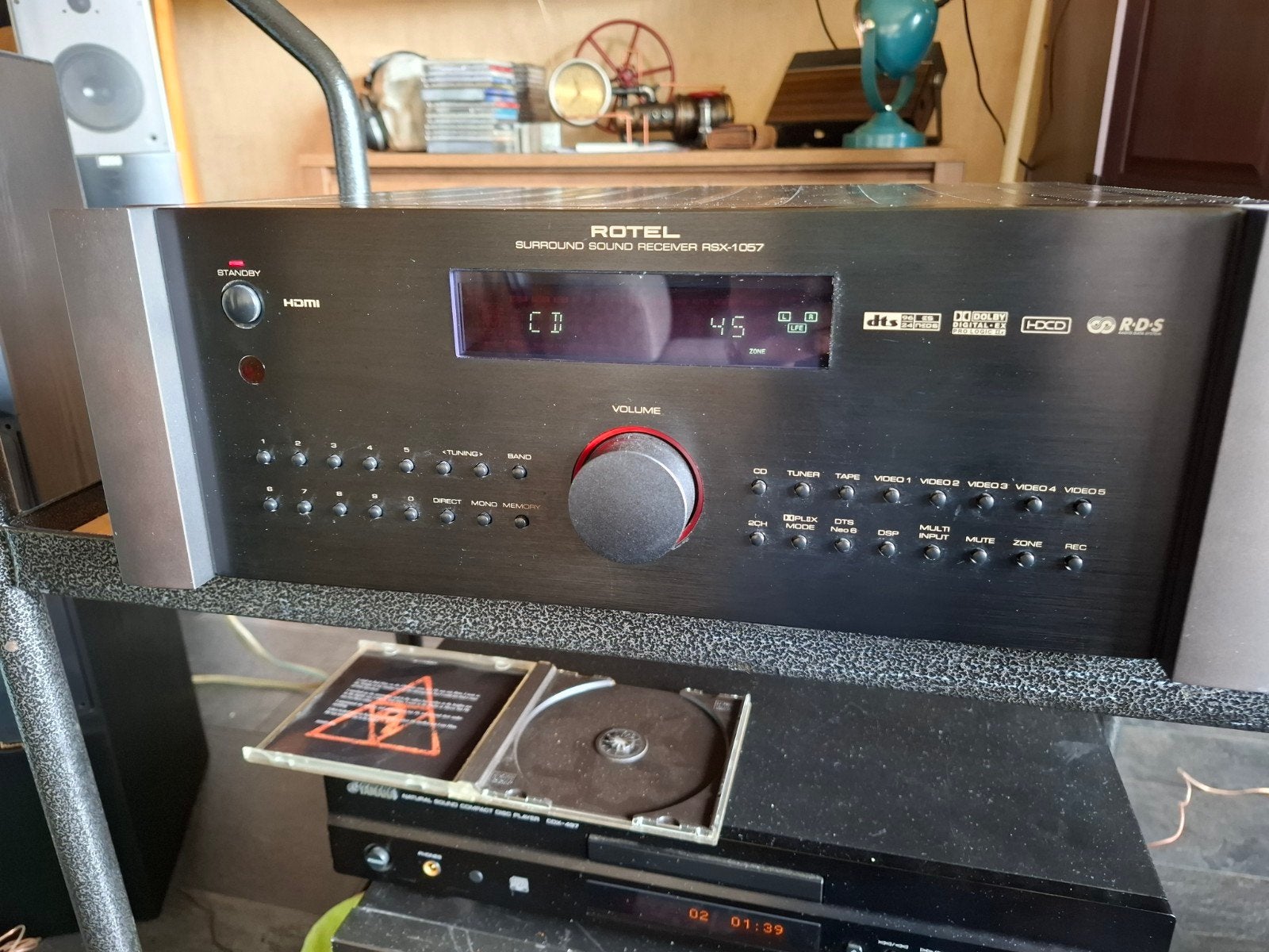 Rotel RSX-1057 Surround Receiver - Topkwaliteit Geluid, Gebruikt, 120 watt of meer, Ophalen, Overige merken