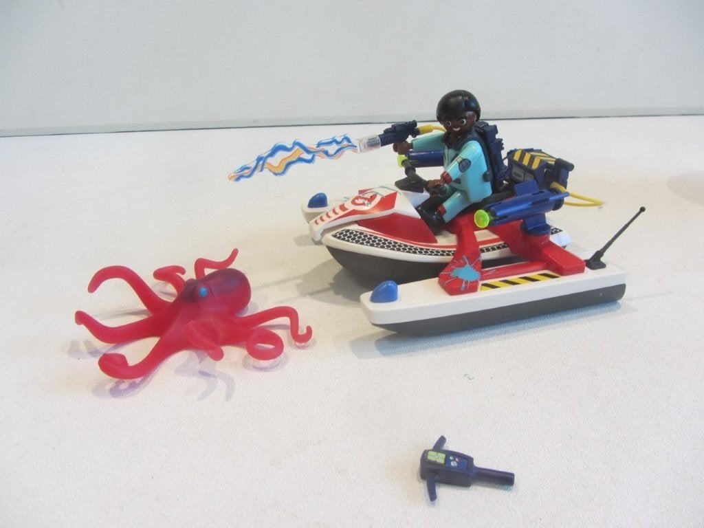 PLAYMOBIL Ghostbusters 9387 Zeddemore met aqua scooter, Ophalen of Verzenden, Gebruikt, Losse onderdelen