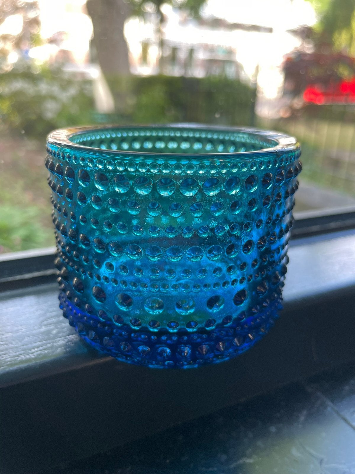 Iittala Kastehelmi waxinelichtje turquoise blauw, Ophalen of Verzenden, Zo goed als nieuw