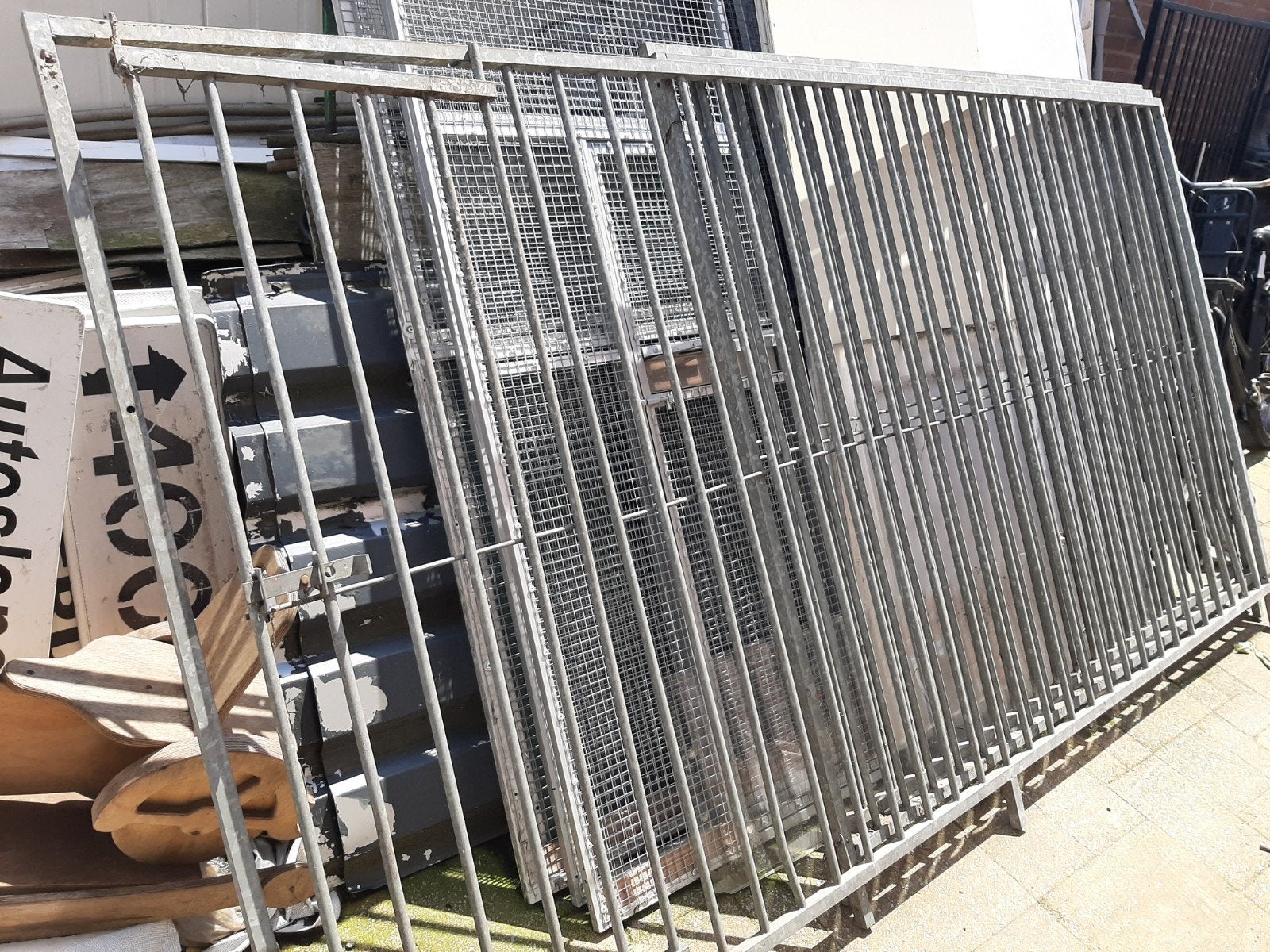 3 kenneldelen gegalvaniseerd, Dieren en Toebehoren, Hondenhokken, Ophalen, Hondenkennel, 100 cm of meer, 110 cm of meer