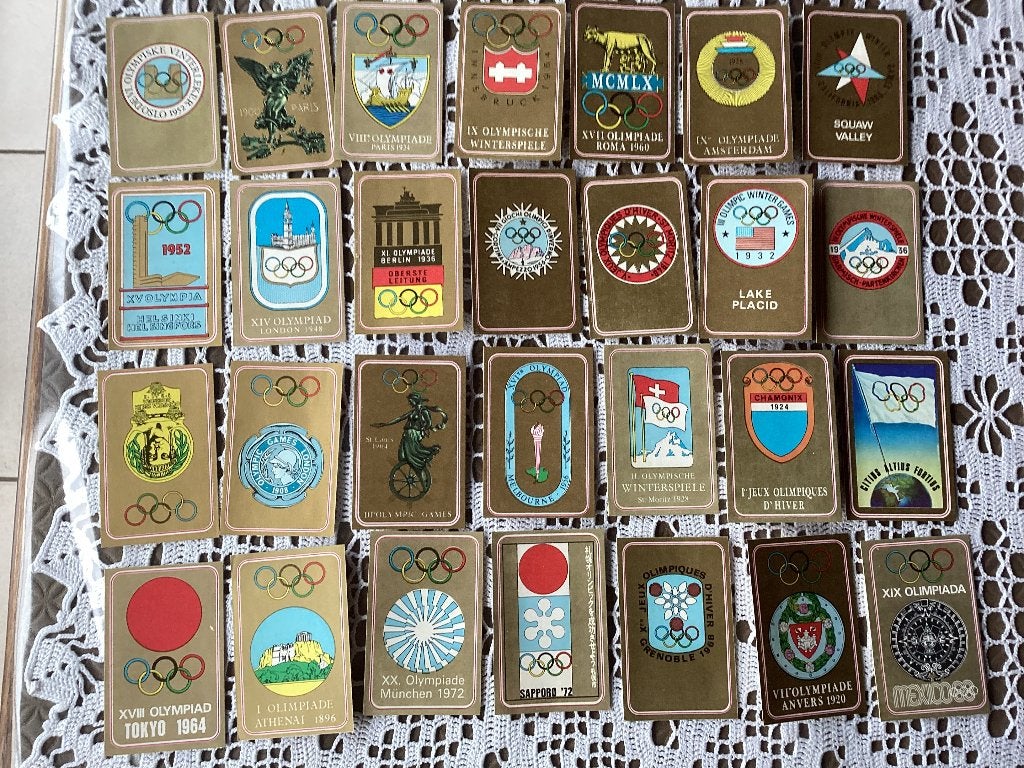 76 plaatjes stickers Panini OLYMPIA RECUP, Ophalen of Verzenden, Gebruikt, Meerdere stickers