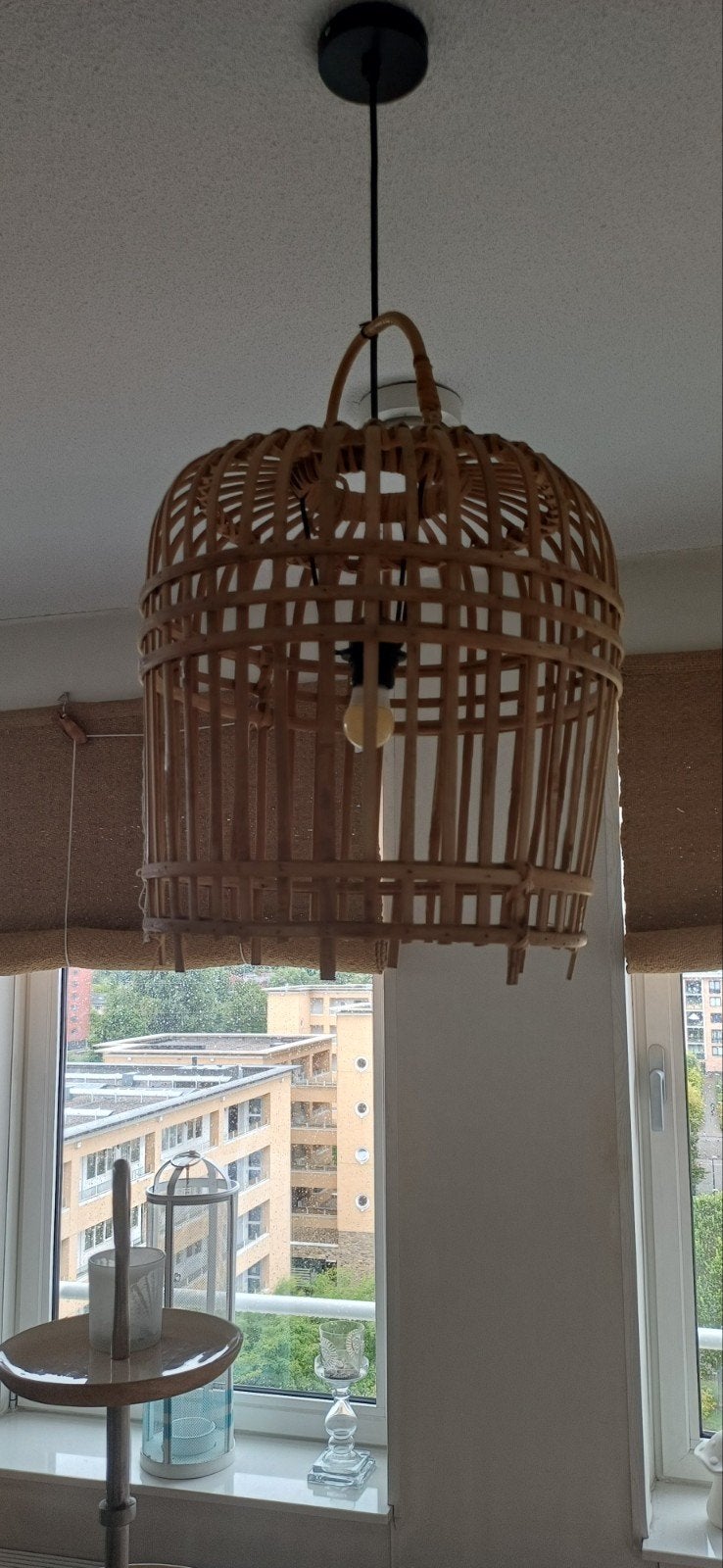 Rattan hanglamp., Ophalen, Zo goed als nieuw