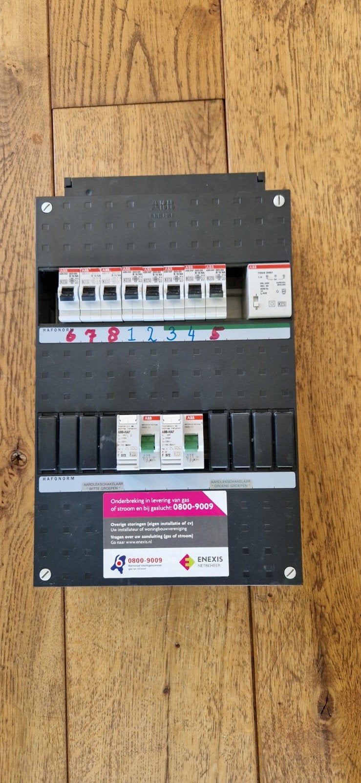 Complete meterkast met 2 aardlek en 8 B16 groepen, Doe-het-zelf en Verbouw, Elektra en Kabels, Ophalen