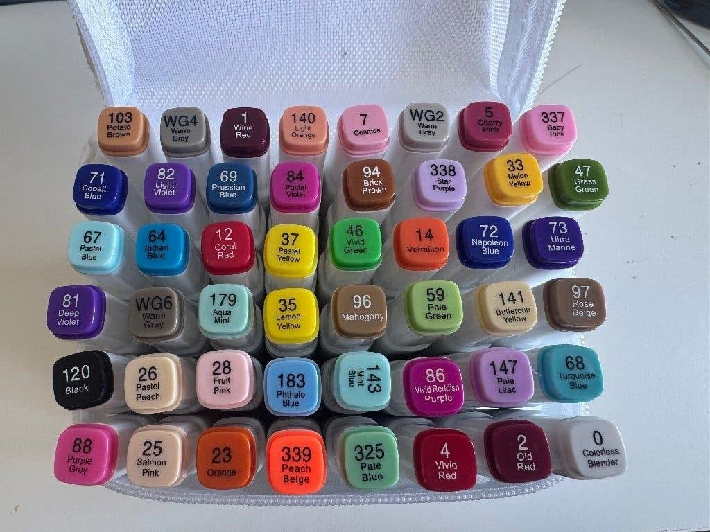 Panduro alcoholmarkers - brush - 48 stuks, Verzenden, Zo goed als nieuw, Potlood of Stift