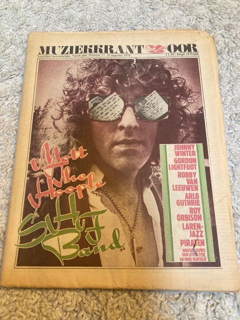 Muziekkrant OOR 1974 GALAXY-LIN Johnny Winter MOTT HOOPLE, Ophalen of Verzenden, Muziek, Film of Tv
