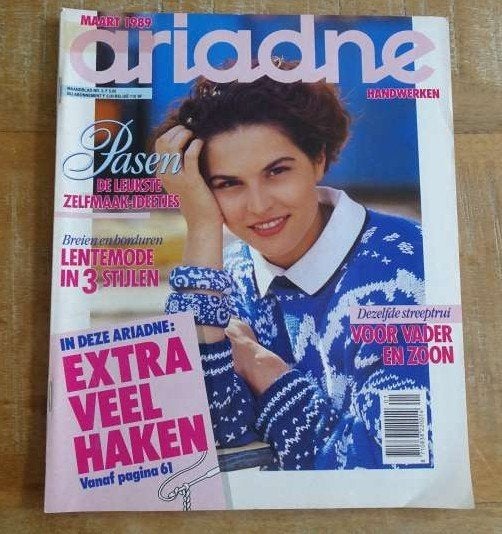 Ariadne handwerken nr. 3 maart 1989 breien, haken, borduren, Verzenden, Zo goed als nieuw, Breien of Haken, Patroon of Boek